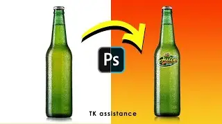 How to place a logo onto a bottle mockup in Photoshop