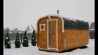 Баня-бочка (квадро-бочка) 4 метра, производство в Минске, доставка по всей Беларуси.