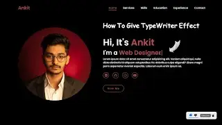 Portfolio Typewriter Text Effect Tutorial for Attractive Design in Minutes || 3 lines of Js code
