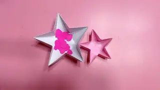 Star storage box making tutorial. How to make an origami star box. Easy paper crafts.Handmade things