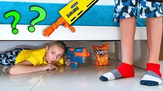 Mystery of Missing Snack: Funny Hide and Seek with Roman and Max