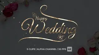 Happy Wedding Text Animation