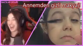 Pqueen - Watches a girl secretly putting on makeup behind her mother's back.