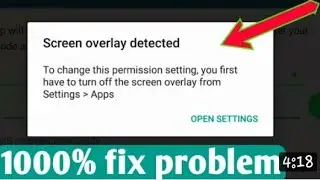 How to problem solve of screen overly detected