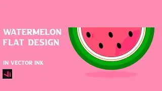 How to create watermelon flat icon using vector ink tutorial | vector ink logo design tutorial |