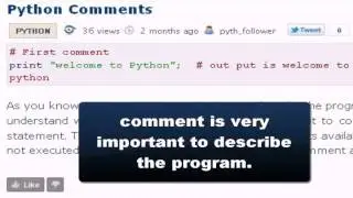 PYTHON Tutorial : Python Comments