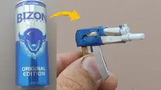 Homemade AKS-74U using soda cans ♻️