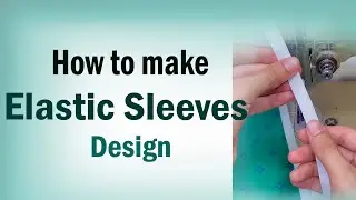 Elastic sleeves design in just 1 minute 🔥😱 #sewing #sewingtips