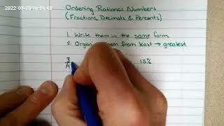 Ordering Rational Numbers