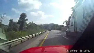 Truckers runs me off the road, West Virgina Turnpike