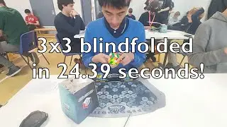 Rubik's cube blindfolded in 24.39 seconds NR!