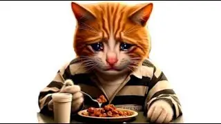 The kitten ended up in prison and to get out he set it on fire! #jail #prison #kitty #sadcat