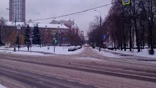 Тихое снежное утро на Октябрьском поле