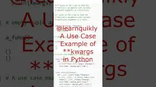 A Use Case Example of Double Asterisk ** Operator in Python #python #education #programming #pythons