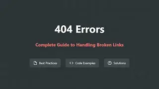 🚫 404 Errors Explained: Easy Guide to Understanding & Fixing 'Page Not Found' Issues