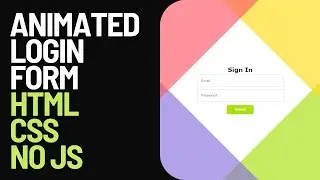 Animated Login Form | Hover Effect | Using HTML and CSS | No JavaScript