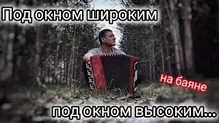 Народная - Под окном широким на баяне