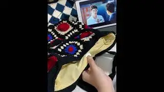 How to Sew Magnetic Buckle to Rose Granny Square Tote Bag | Rose Granny Squares