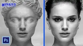 transform a person into a stone statue in Photoshop