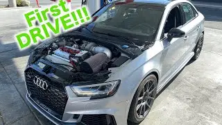 VR6 Engine Swapped AUDI RS3 First Drive !!!!!!!!!!!