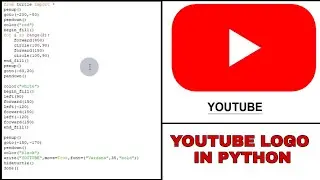 YOUTUBE LOGO IN PYTHON  | HOW TO CREATE  YOUTUBE LOGO IN TKINTER IN PYTHON | 