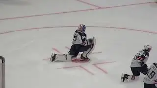 Ivan Kulbakov №35 warming up before the match with Dynamo Moscow