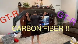 UNBOXING NEW CARBON FIBER FRONT LIP FOR THE GT-R #michigan #unboxing #gtr