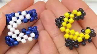 خاتم على شكل قمر بالخرز 🌙 Beaded moon ring🌙