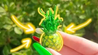 🍍АНАНАС для кукол! | Летняя миниатюра | Еда из полимерной глины | Sunny Dream