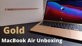 MacBook Air M1 chip Unboxing Gold