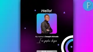 👉 Self Introductory flier as a graphics designer |Pixellab tips and trick | Smartphone design|