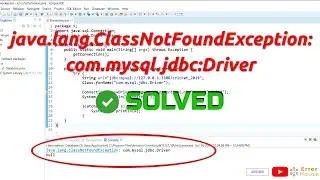 java.lang.ClassNotFoundException: com.mysql.jdbc:Driver | MySQL JDBC driver not found - [Solved]