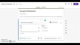 Checkbox Grid in Google Forms