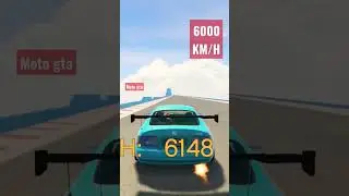 Crazy crash test at 8000km/h #gtav #gta5 #shorts #highspeed #gta6 #fail #crash #jump #mods #online