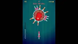 Прохождение босса «THE GRILL» Knife Hit
