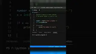 # shorts Python Even Odd Program ❤️   👍 #shorts  #python #program #viral #youtubeshorts
