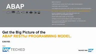 ABAP RESTful Programming Mode [Live Demo], SAP TechEd Lecture