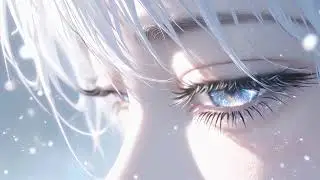 ❄️ Ethereal Blue Eyes Live Wallpaper (1 Hour) | 4K Anime Aesthetic