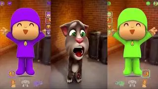 Learning Colors with Talking my Pocoyo and Talking Tom Colours for Kids Children NEW Funny 2017