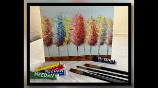 Tutorial ~ How to Paint Trees ~  Meeden Acrylic Art Supplies 835