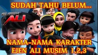 Ejen Ali - Nama - Nama Karakter Ejen Ali