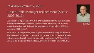 Linked Table Manager replacement (Access 2007-2019)