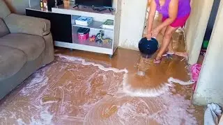 FAXINA PESADA AS 6 DA MANHÃ💦 JOGUEI ÁGUA, LAVEI E ORGANIZEI MINHA CASA SIMPLES