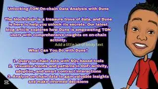 Dive into the world of TON on-chain data analysis with Dune! 🚀 