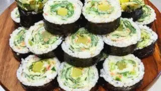 나들이 갈 때❗️도시락 만들기 좋은 김밥ㅣ방아잎 부추전 김밥