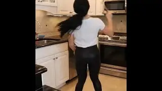 Shorty Lady in Black Leggings