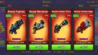 Royal Fighter, Royal Revolver, Royal Sniper Rifle and Ash Bringer - Pixel Gun 3D