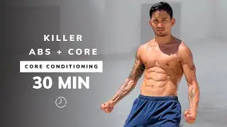30 MIN ABS AND CORE Burn, No Equipment Home Workout, Core Conditioning and Strength