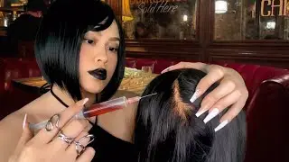 ASMR Weird 1st Date Gives U Scalp Scratch /Massage + TINGLE Injections 🫠🌧️ Rain, Goth RP | light gum