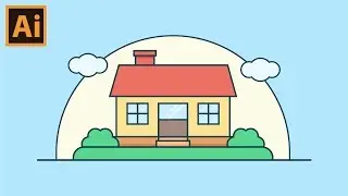 House - Flat Design in Illustrator Creation Process